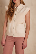 Chaqueta/Cárdigan Soan - Crema