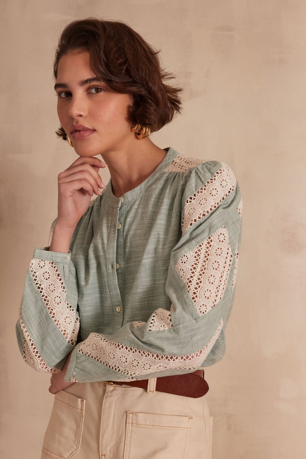 Blusa Cathel Bordado - Menta