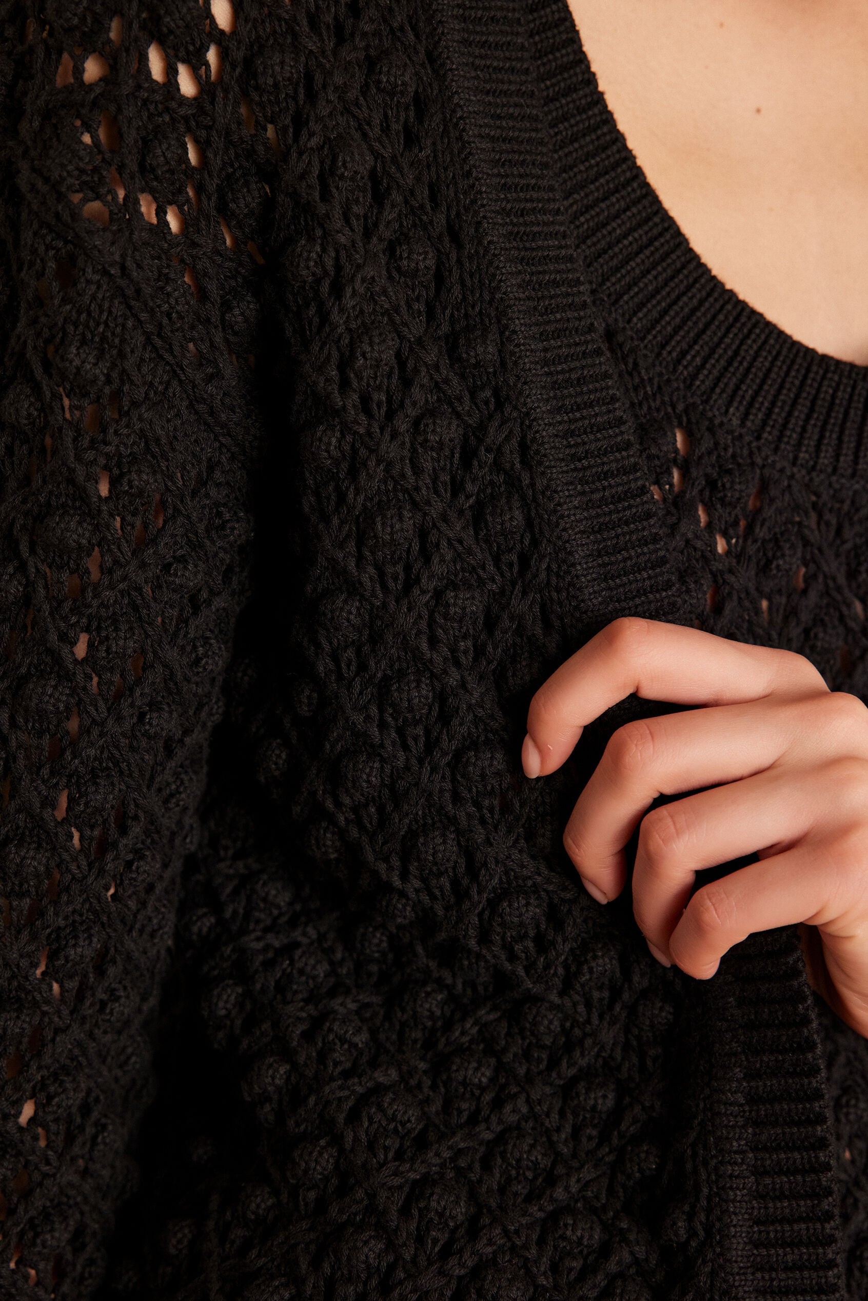 Chaqueta de punto/Cárdigan Sharon - Negro