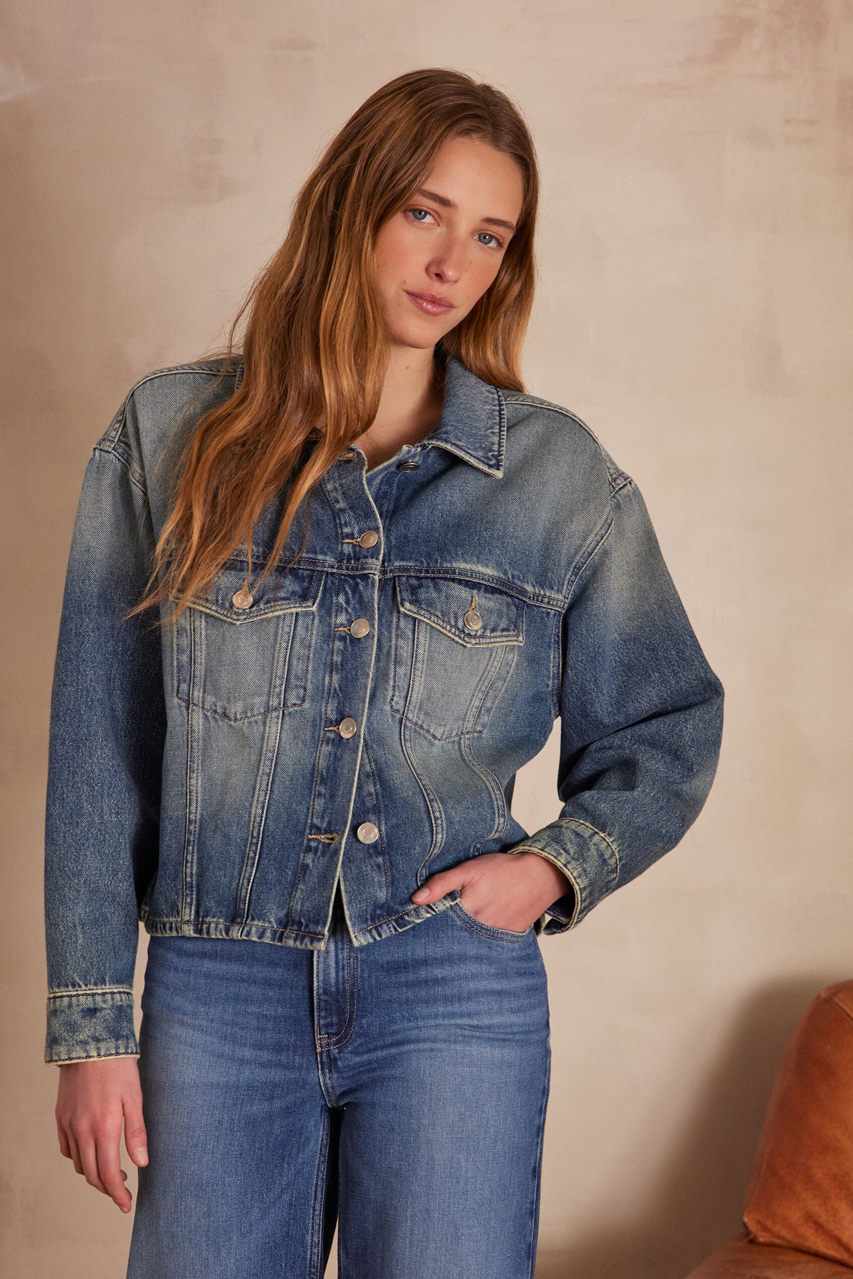 Cazadora Clem Denim - Lavado Claro