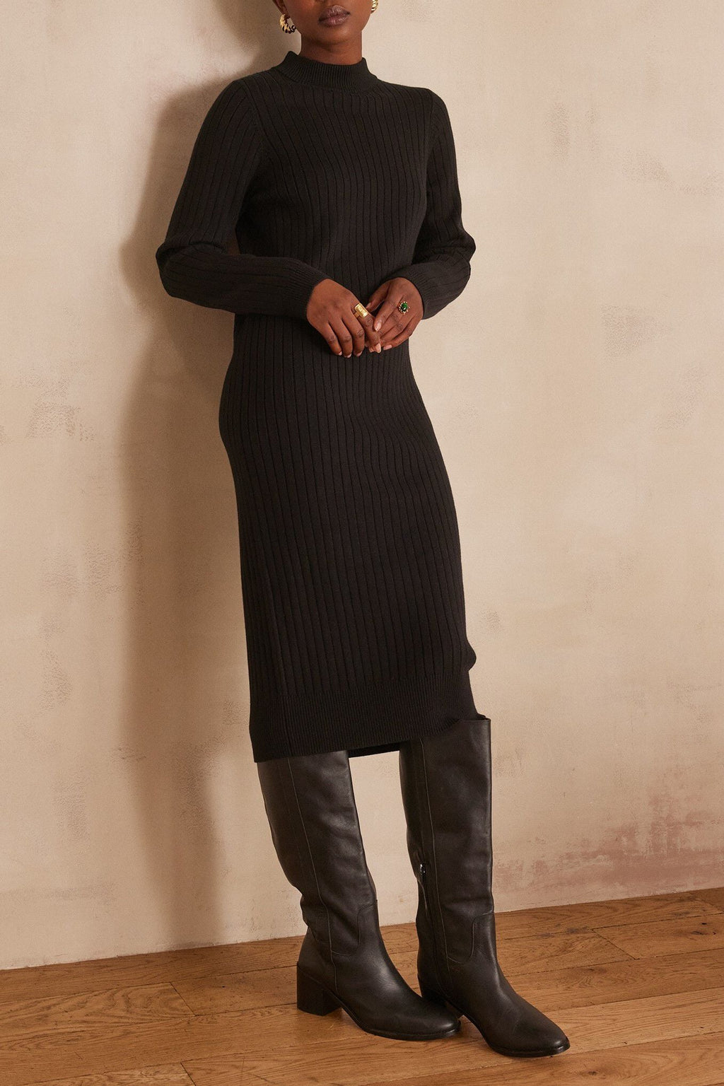 Vestido de punto Laura - Negro