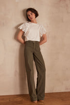 Luna Overdyed Trousers - Khaki