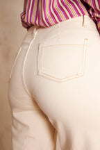 Luna Garment-Dyed Trousers - Cream