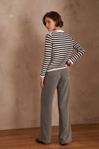 Pantalón Sandy Bis Wide Leg - Gris Jaspeado Medio