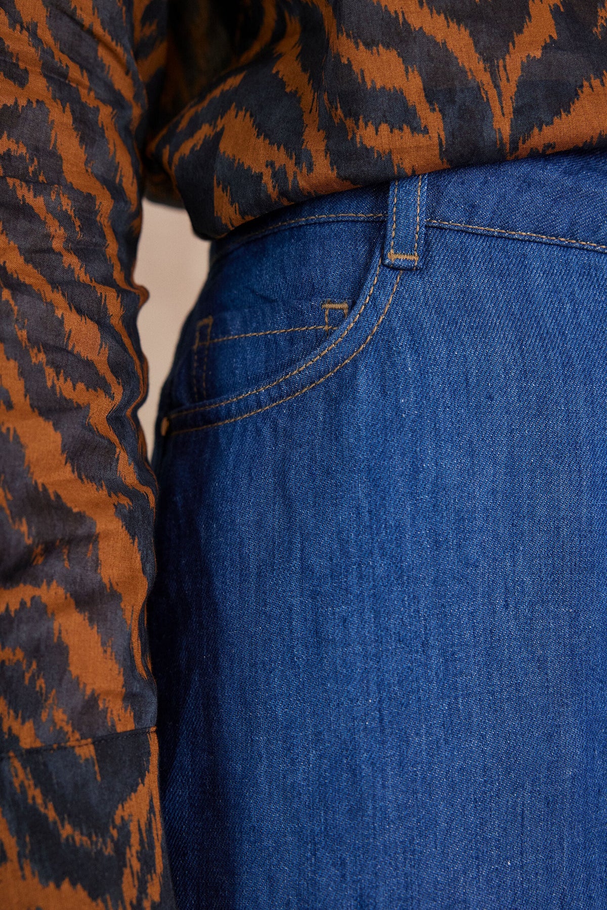 Pantalón Sandy Bis Wide Leg - Índigo Oscuro