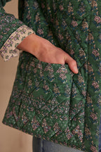 Caline Printed Jacket - Fir Green