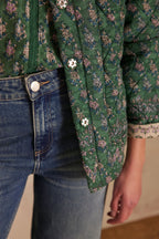 Caline Printed Jacket - Fir Green
