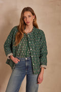 Caline Printed Jacket - Fir Green