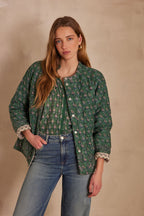 Caline Printed Jacket - Fir Green