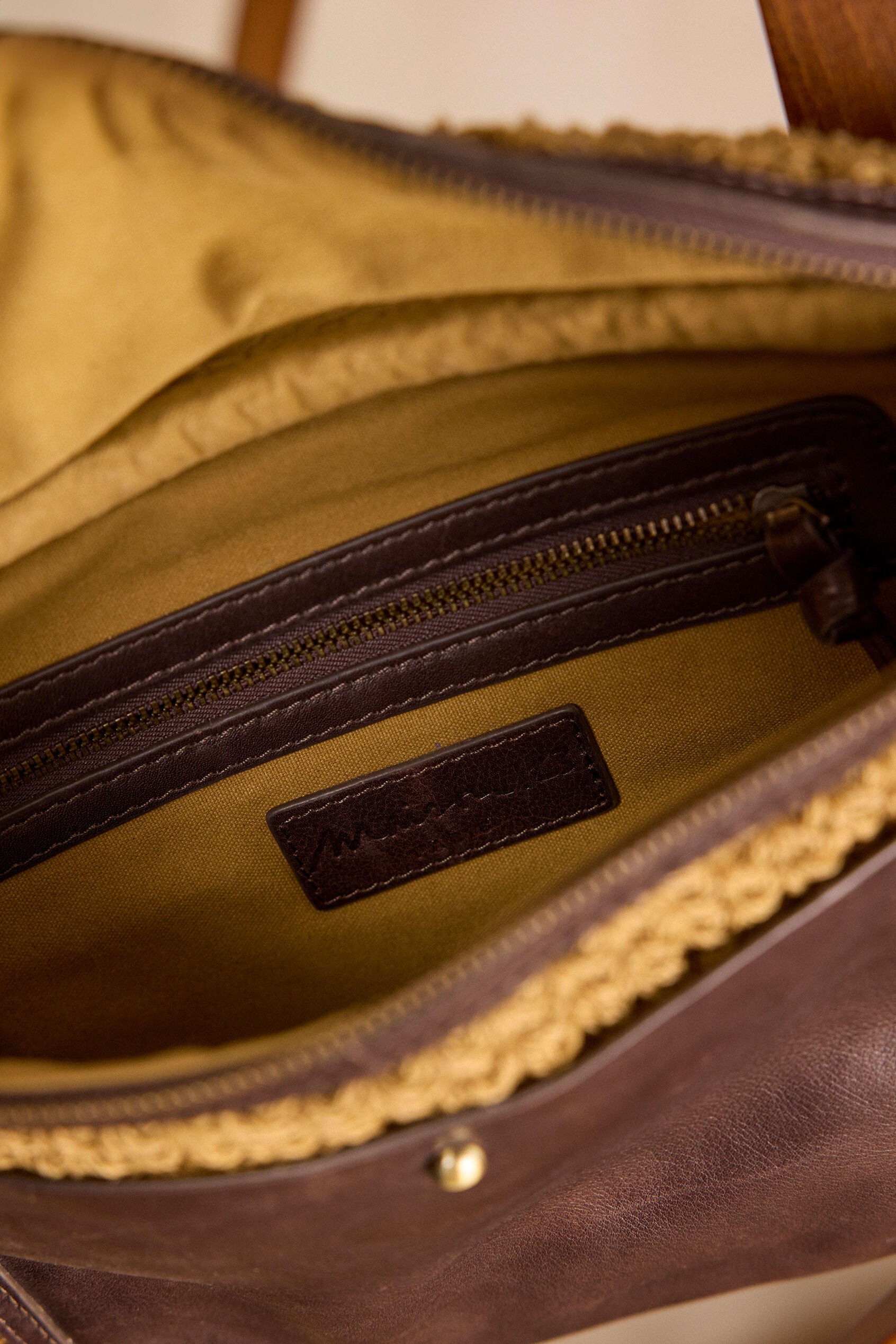Bolso Pequeño Gabriel Riñonera XL Yute - Chocolate
