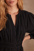 Flou Lucilia Bordado - Negro