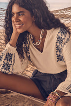 Perfect Embroidered Blouse - Cream