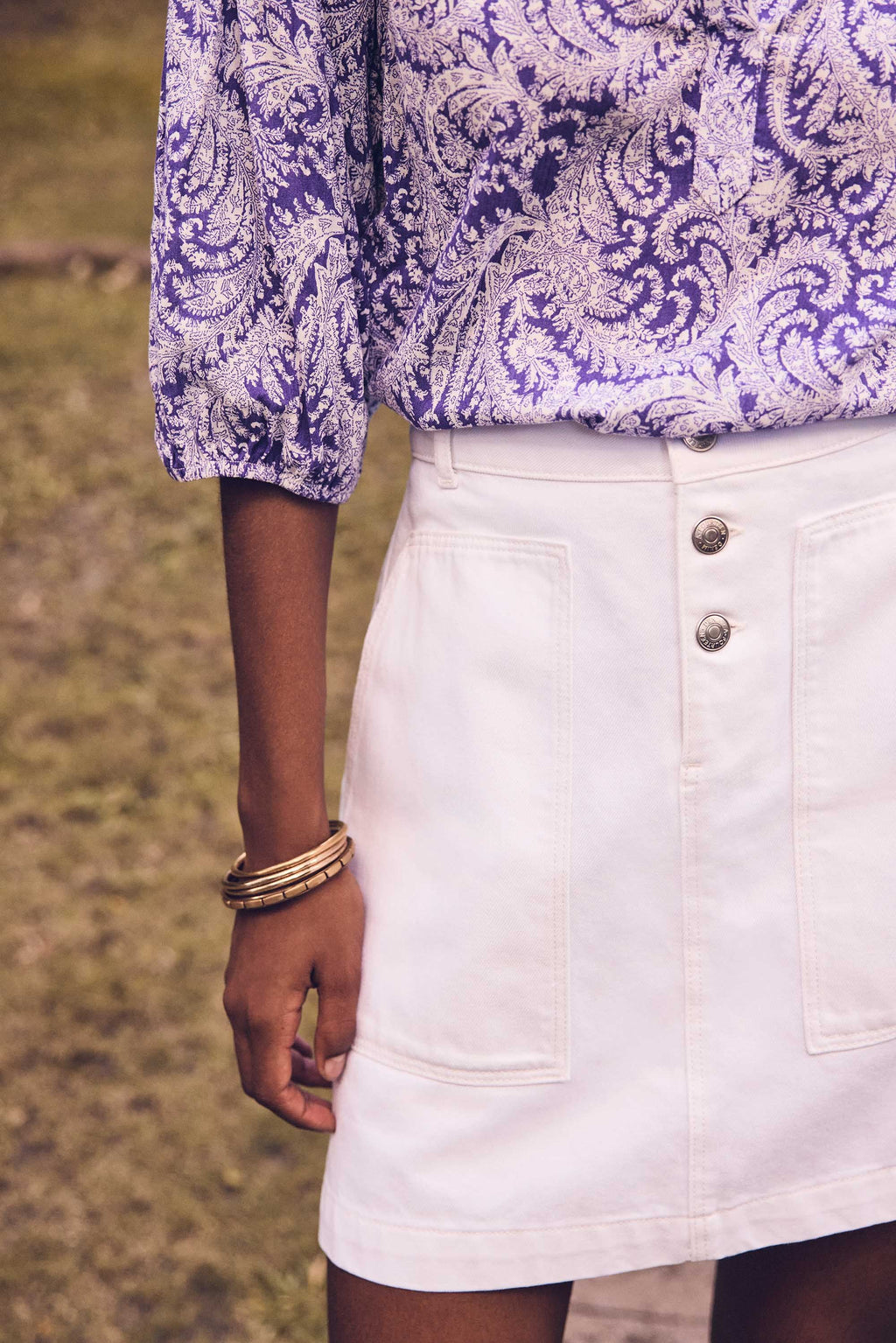 Flou Jinny Denim - Blanco