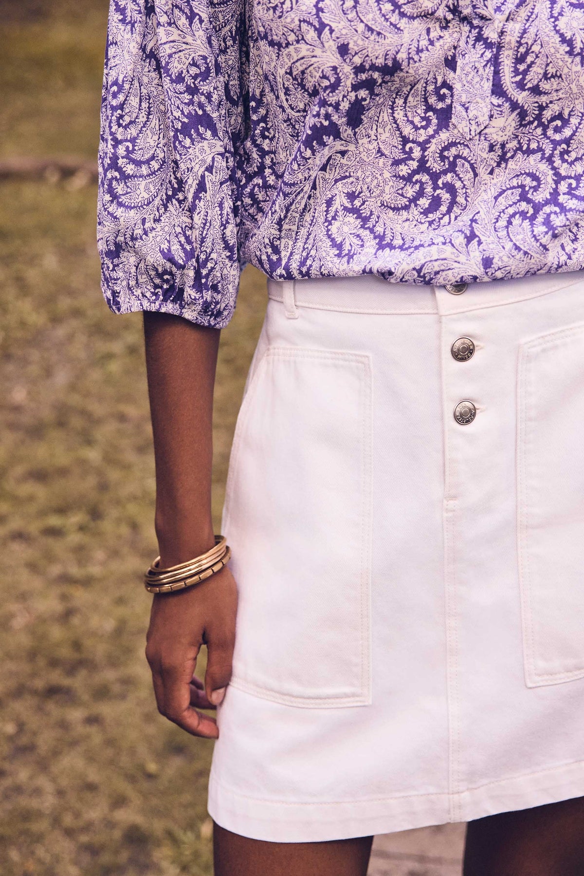 Flou Jinny Denim - Blanco