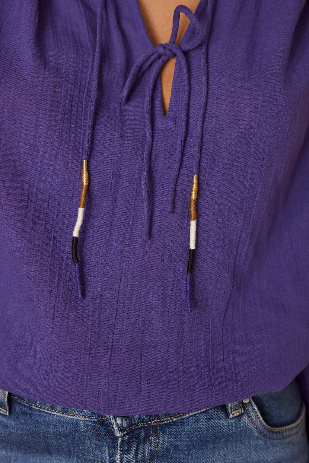 Blouse Papillon Uni - Violet