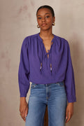 Blouse Papillon Uni - Violet