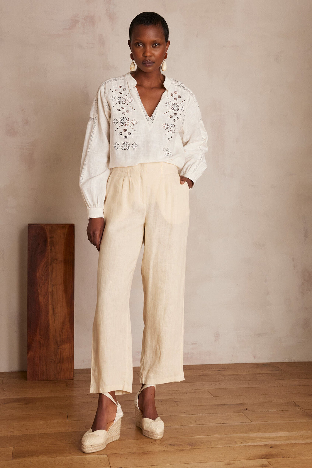 Pantalon Bastien Lin - Naturel