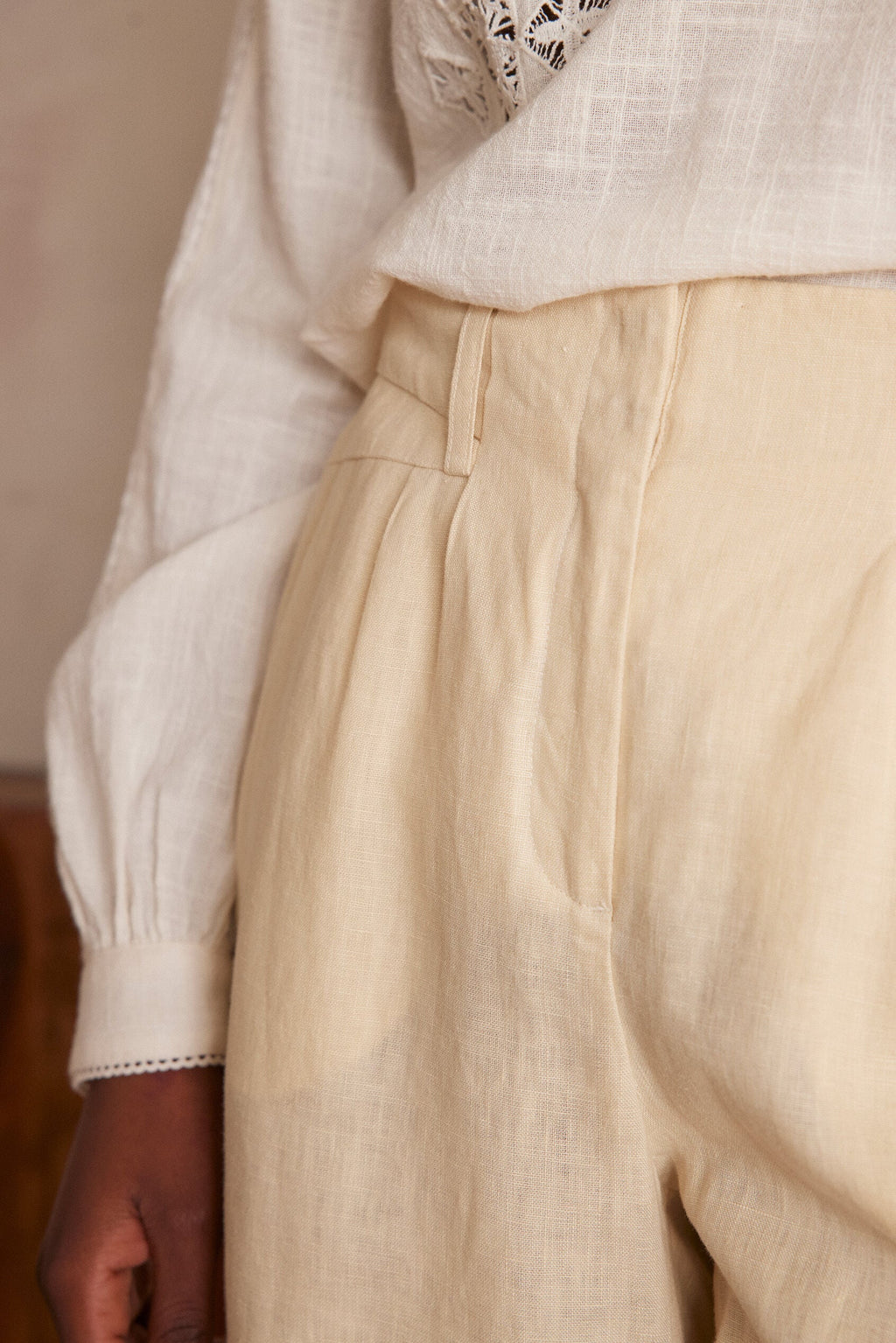 Pantalon Bastien Lin - Naturel