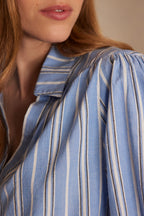 Blusa Philadelphie Rayas - Azul Cielo
