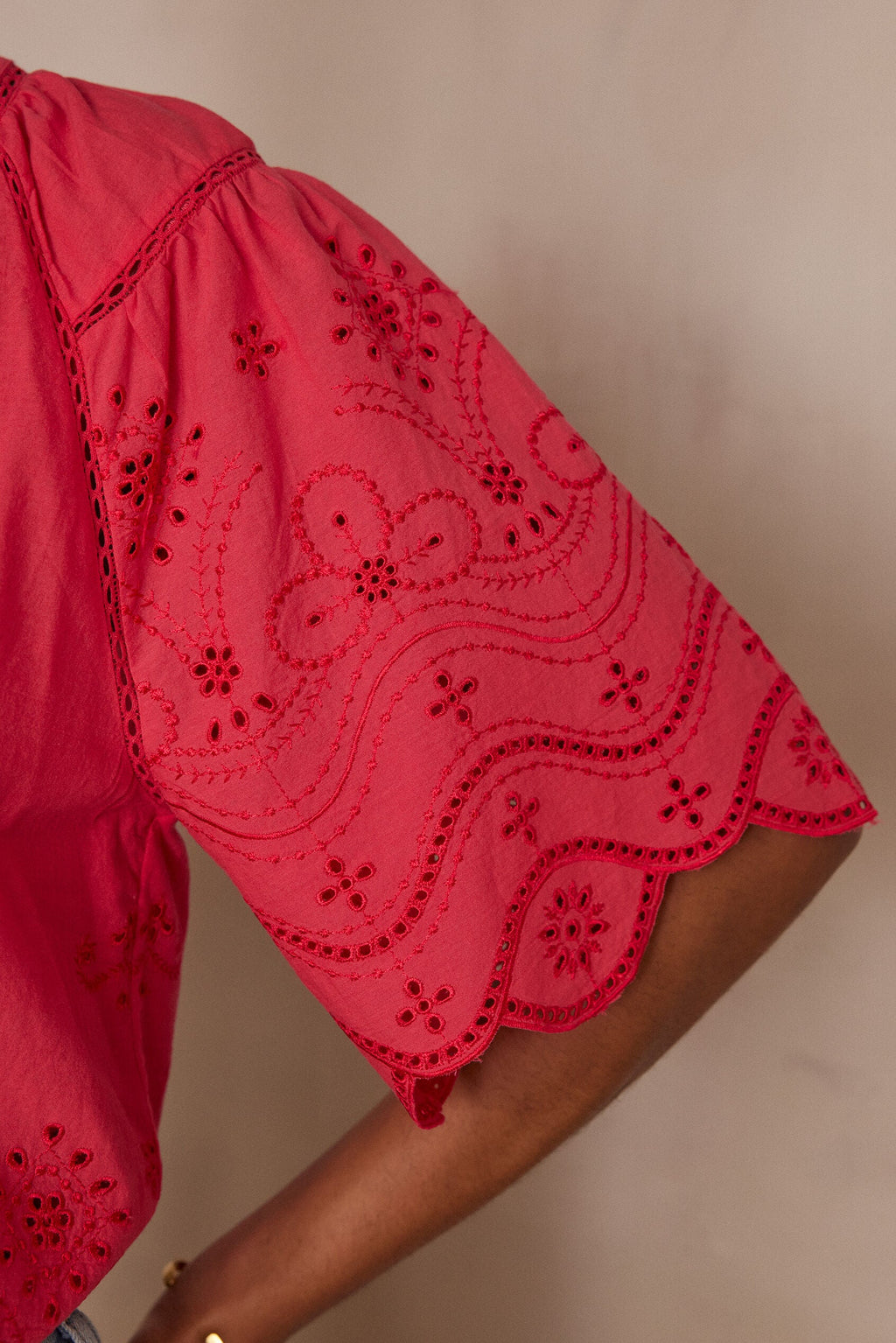 Blusa Pyma Bordado - Frambuesa