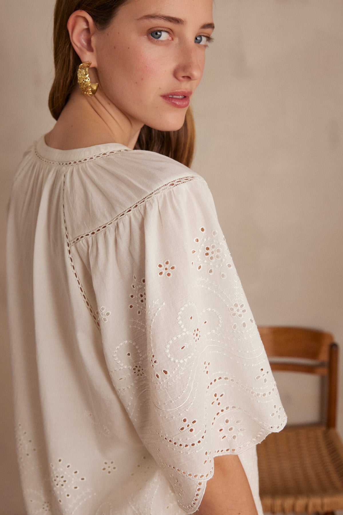 Blusa Pyma Bordada - Crudo