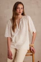 Blusa Pyma Bordada - Crudo