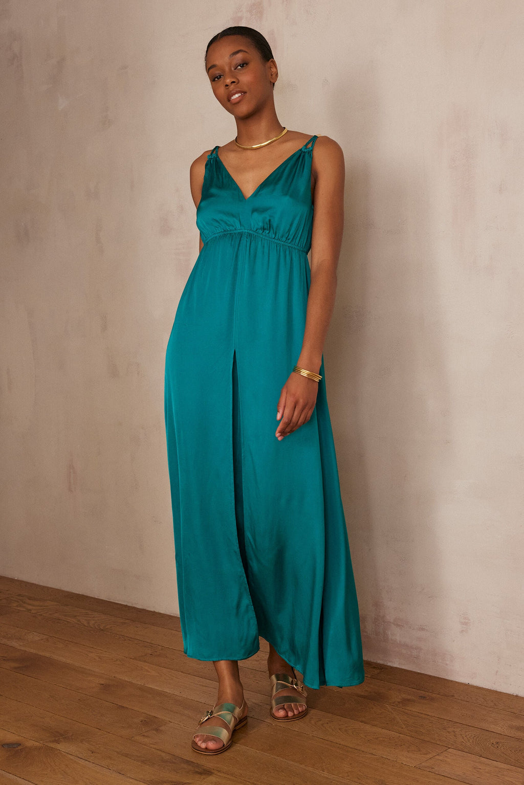 Vestido Fluido Lucile - Petróleo
