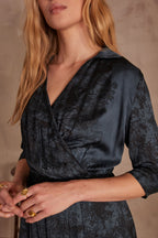 Lorine Printed Floaty Dress - Ink