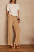 Pantalón Sandy Bis Wide Leg - Beige