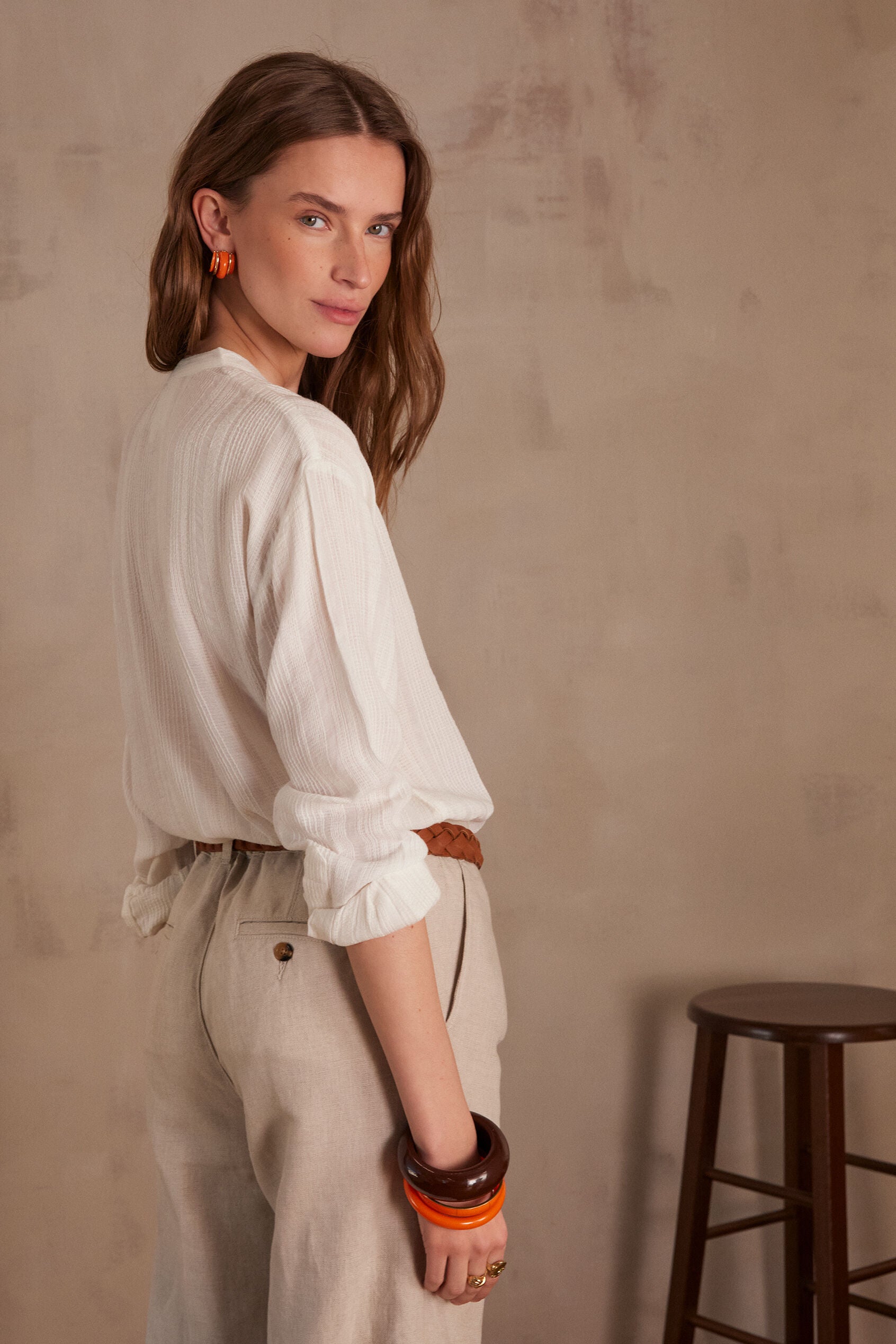 Blusa Jack/Ie Jacquard - Crudo