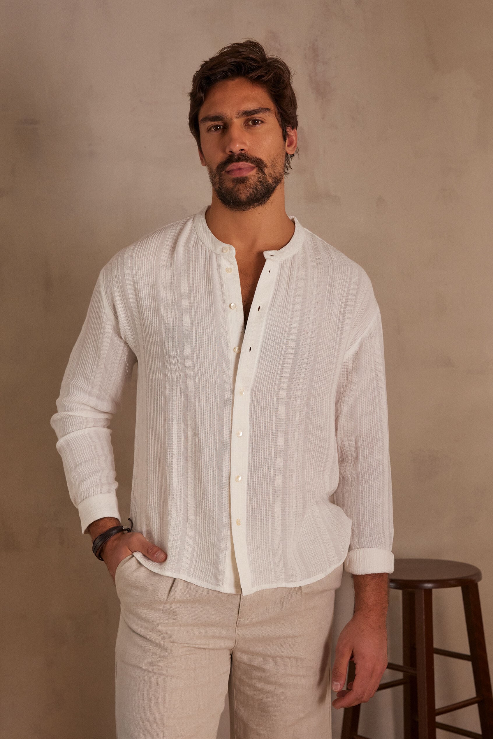 Blusa Jack/Ie Jacquard - Crudo