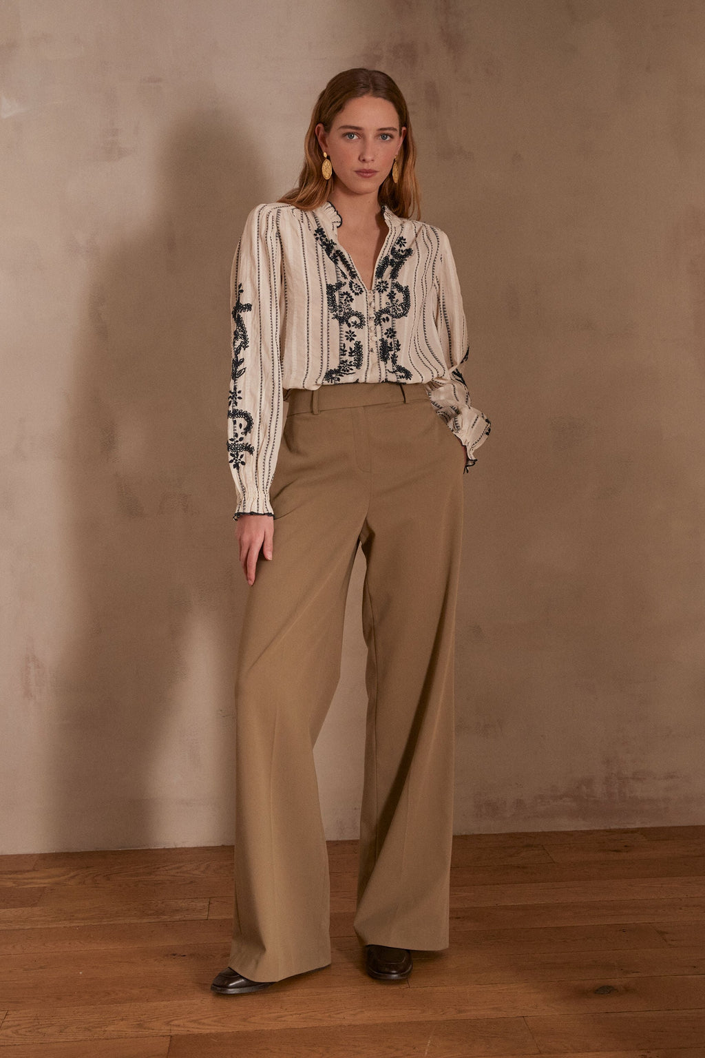 Plain Layla Trousers - Leaf