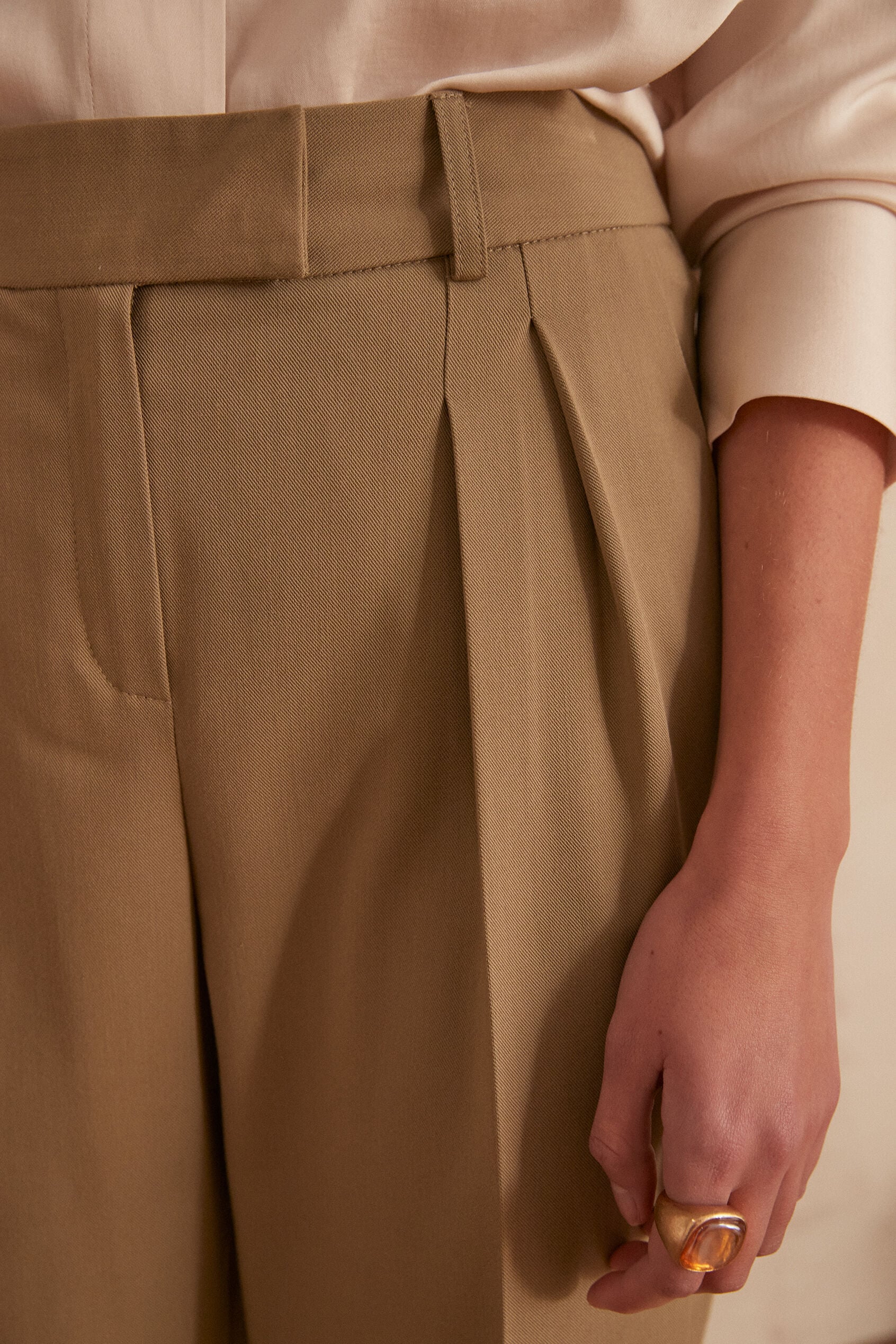 Pantalon Benito Uni - Feuille