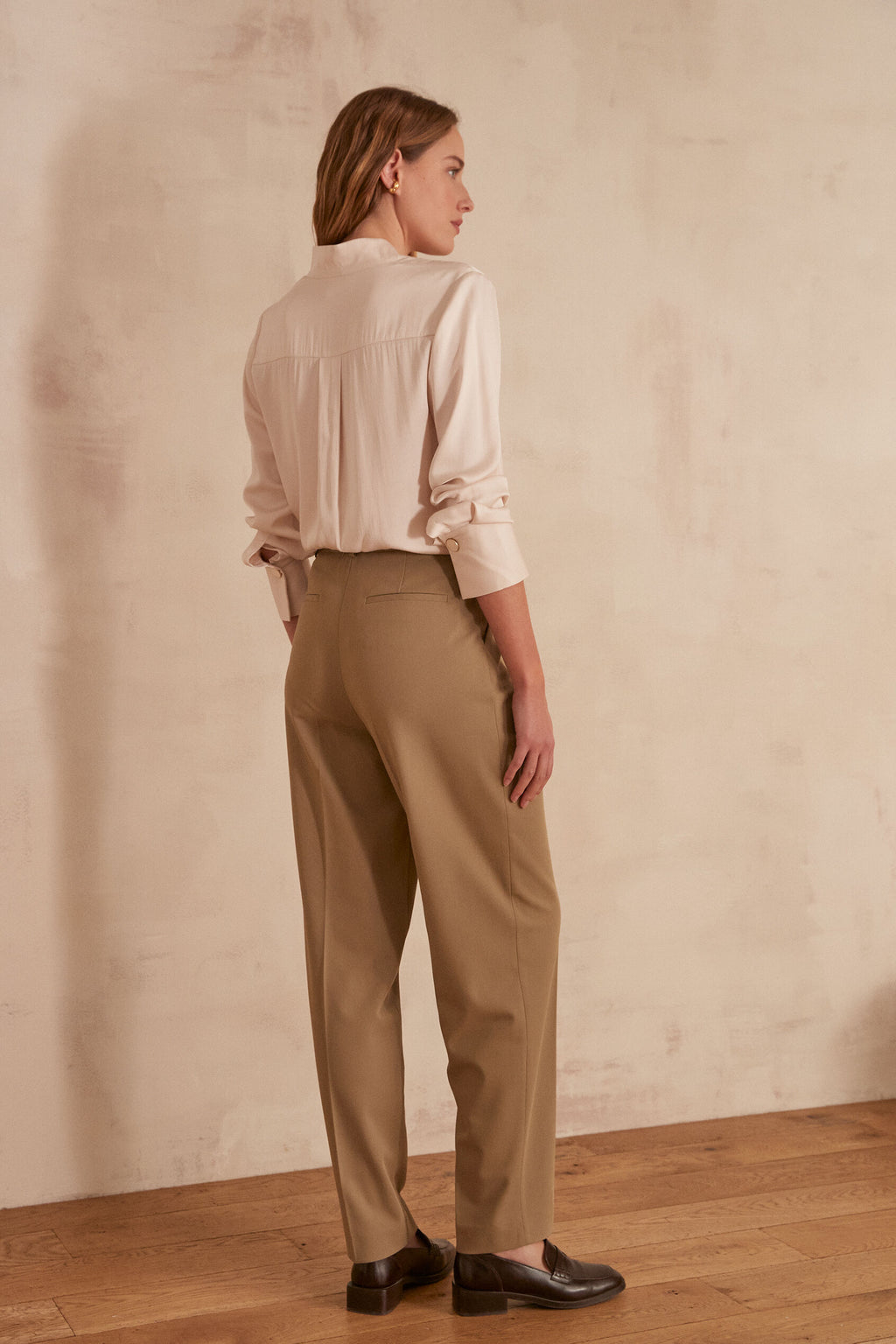 Pantalon Benito Uni - Feuille