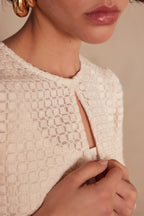 Blusa Paco Bordado - Crema