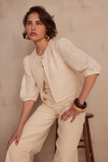 Blusa Paco Bordado - Crema