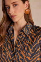 Flou Abby Estampado - Caramelo
