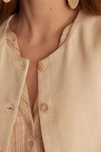 Cliff Plain Cardigan - Cream