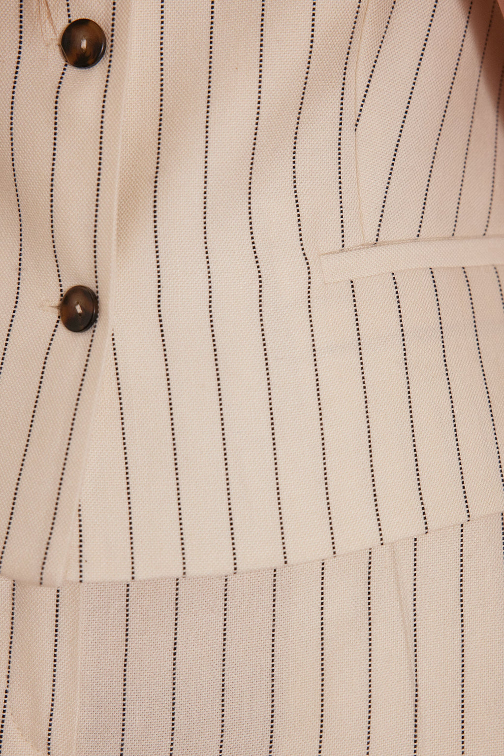 Cliff Striped Cardigan - Ecru