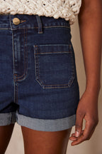 Short Lila Denim - Índigo Oscuro