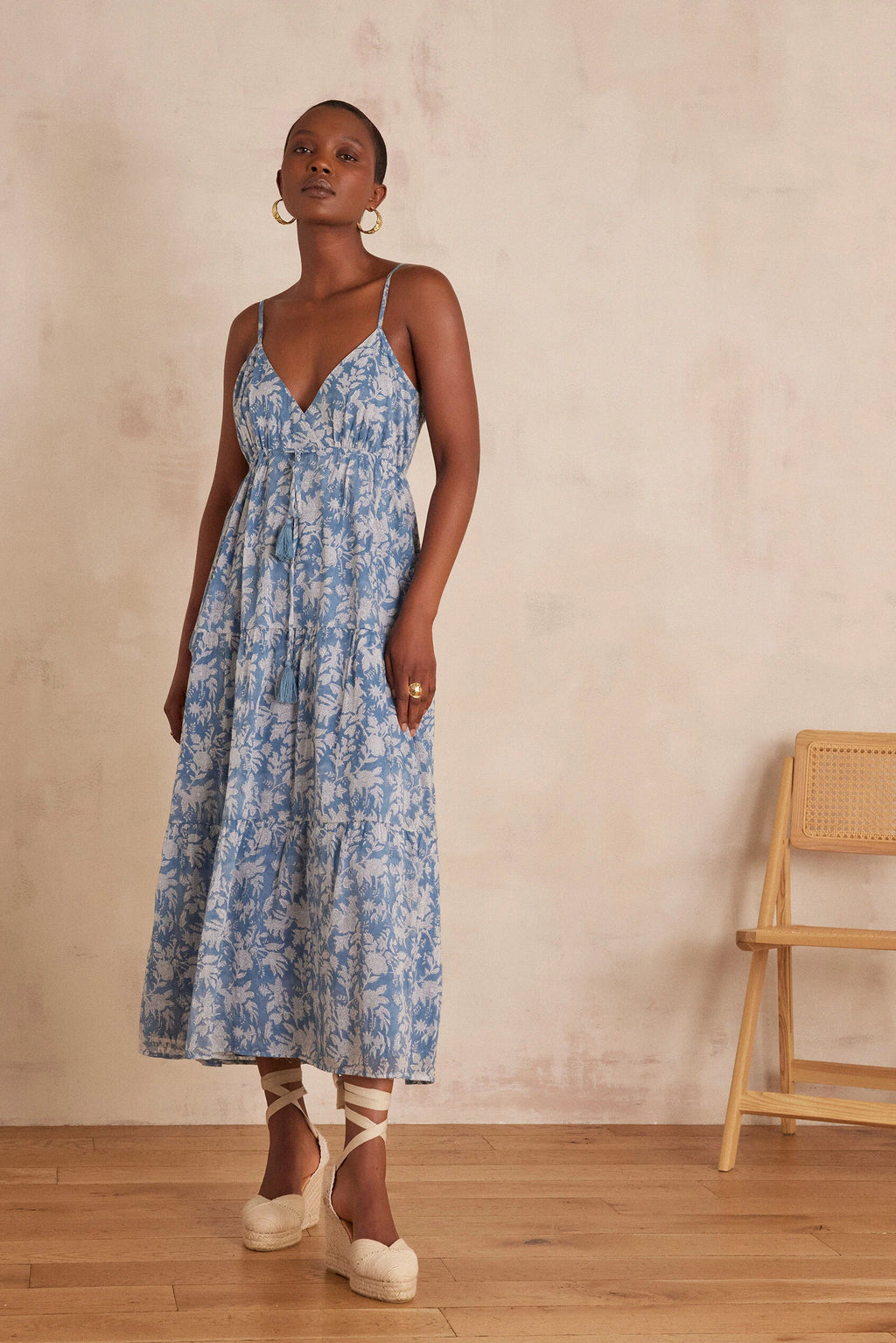 Flou Lucie Estampado - Azul
