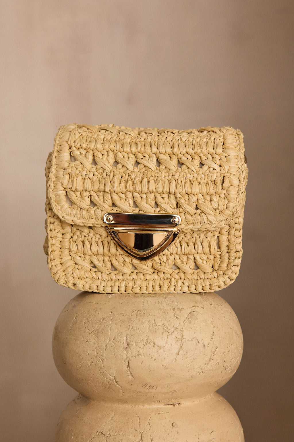 Bolso Pequeño Gaston Mini de Paja - Natural