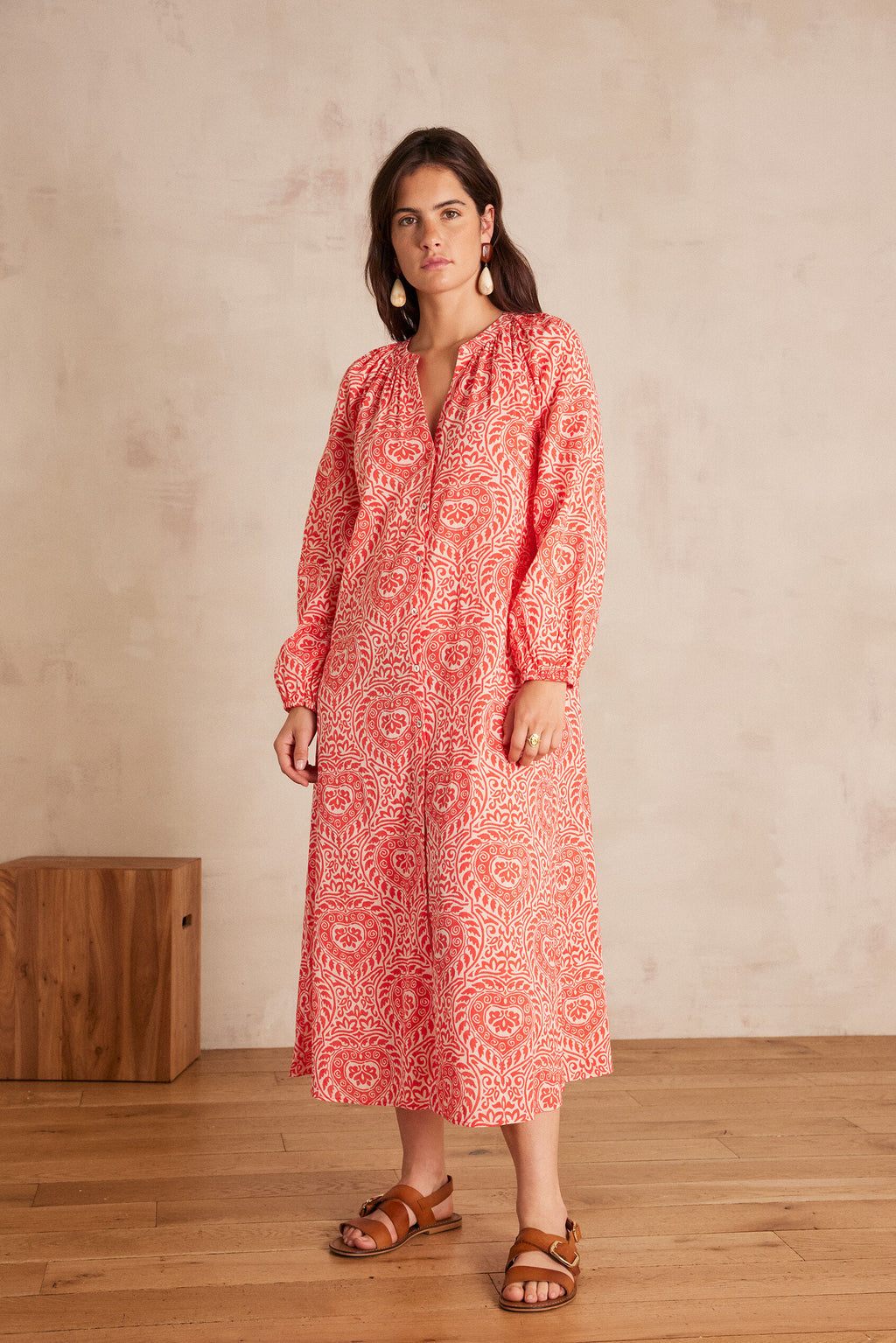 Flou Romana Printed - Orange