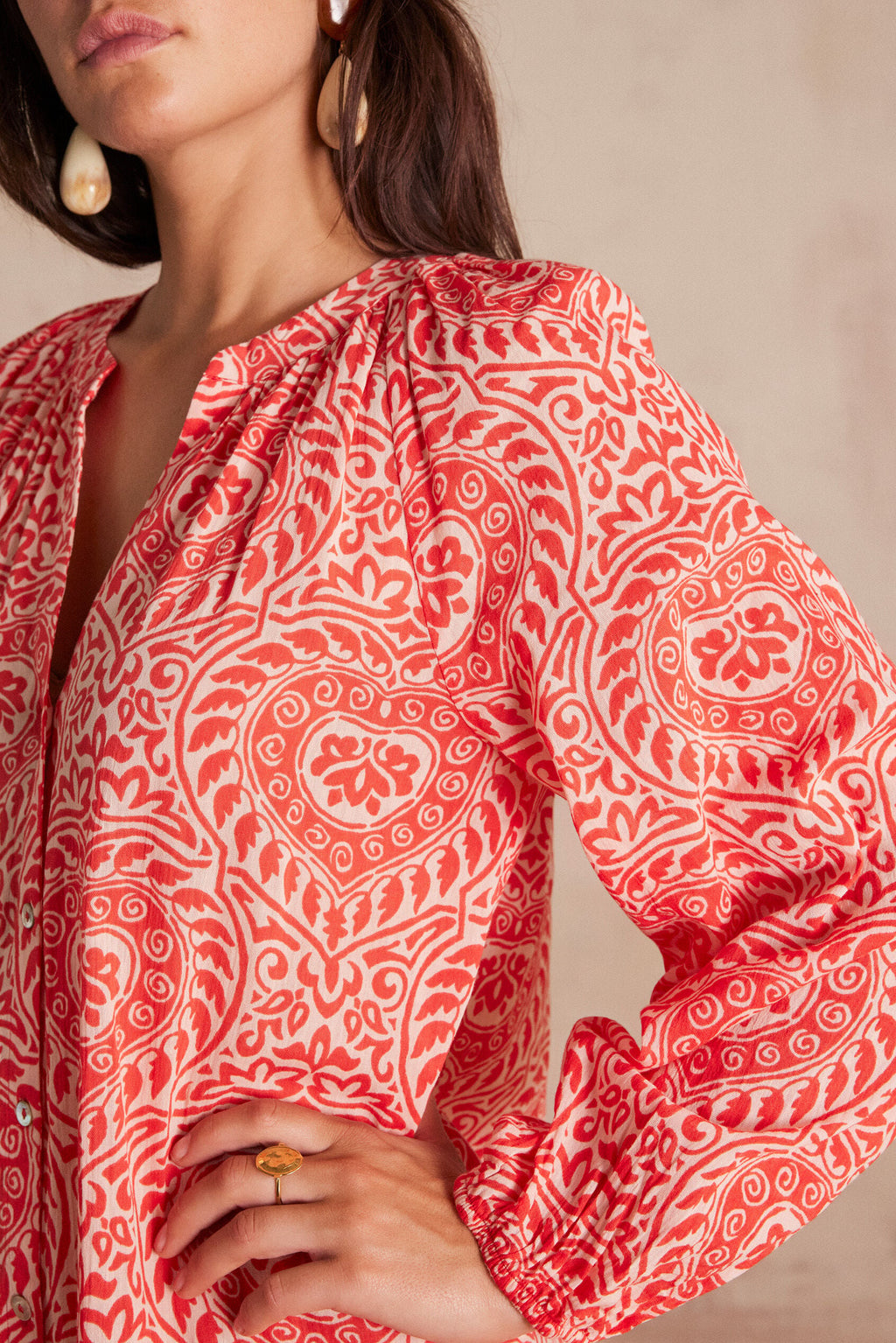 Flou Romana Printed - Orange