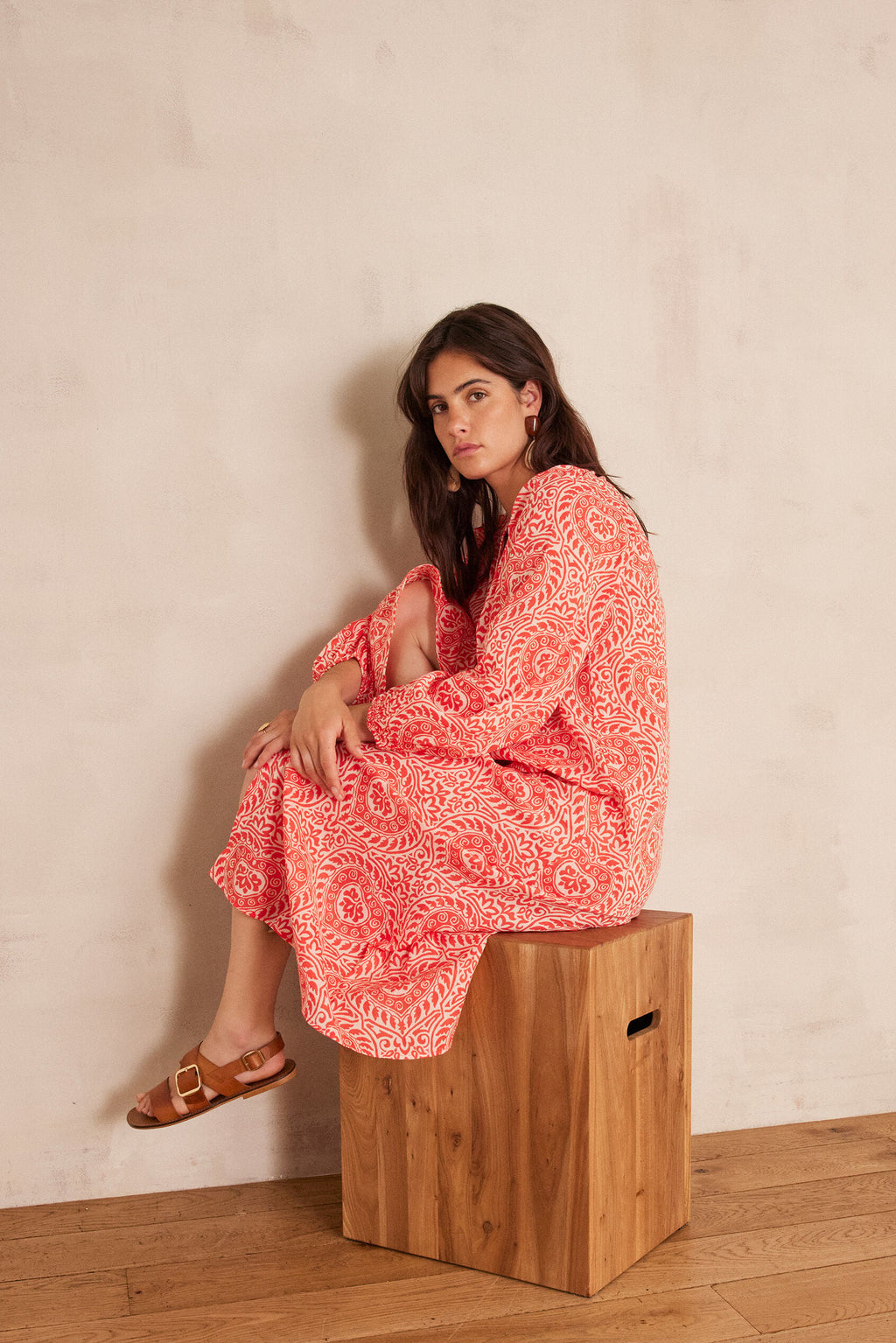 Flou Romana Printed - Orange
