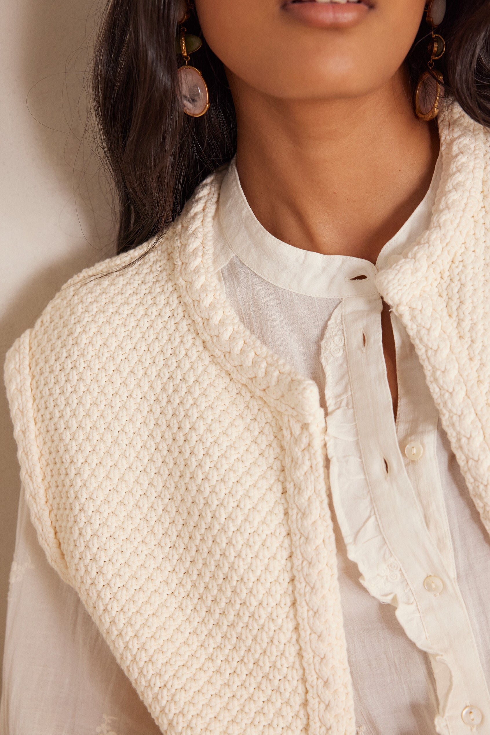 Chaqueta/Cárdigan Betsy - Crema