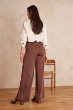 Pantalón Flaubert Satinado - Chocolate