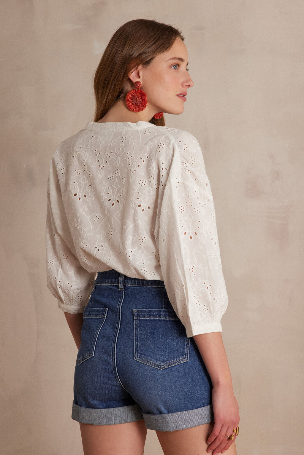 Blusa Bliss Bordada - Crudo