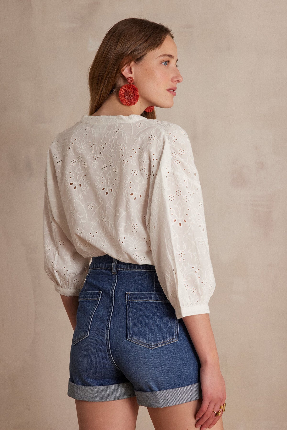 Blusa Bliss Bordada - Crudo