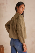 Chaqueta Pamina Bordada - Caqui
